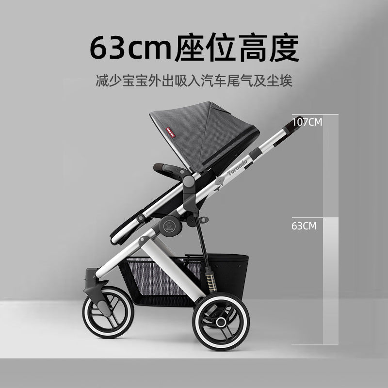 Babyruler Tornado T2 Stroller - Silver