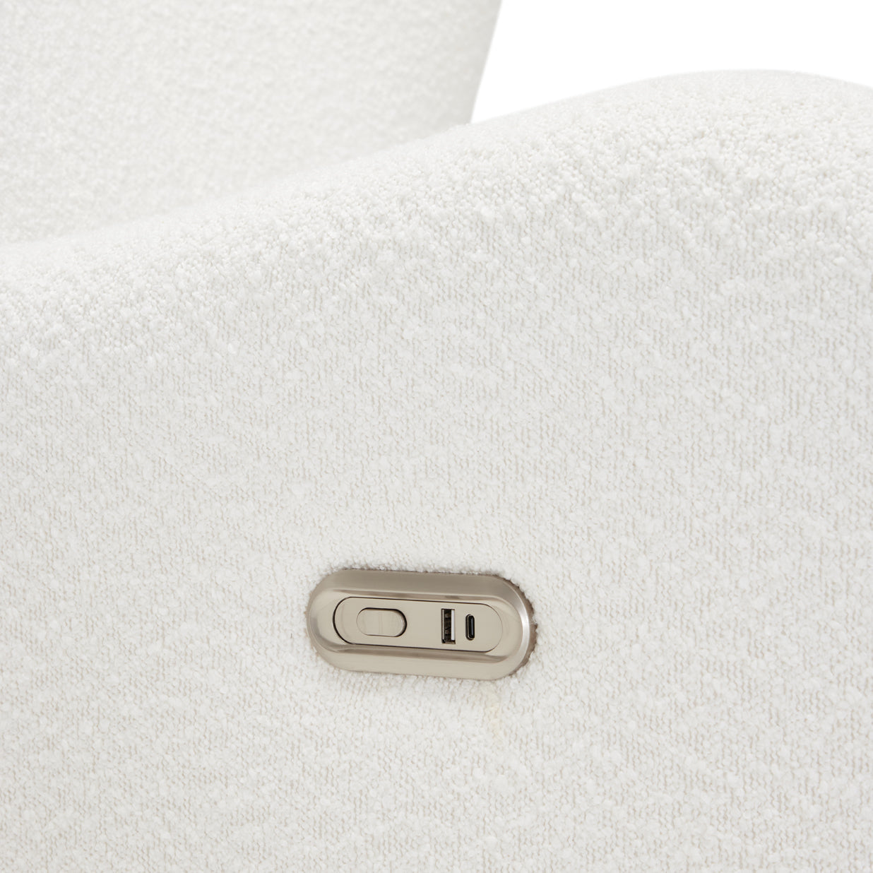 BabyRest Celeste Electric Nursery Chair - White Boucle