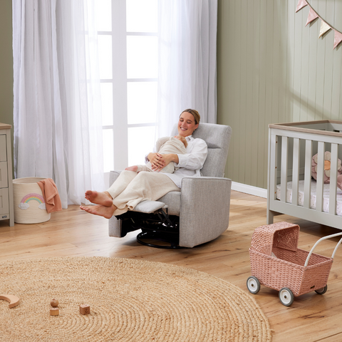 Henry Electric Recliner Glider Chair with USB in Grey