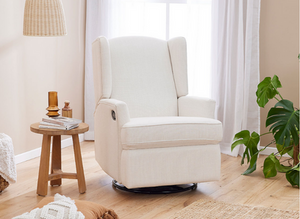 Henry Electric Recliner Glider Chair with USB in Latté