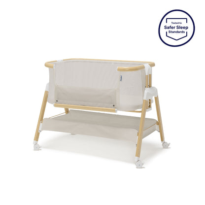 BabyRest Alfie² Bedside Bassinet - Beige/Natural