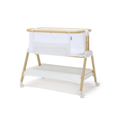 BabyRest Alfie² Bedside Bassinet - White/Natural