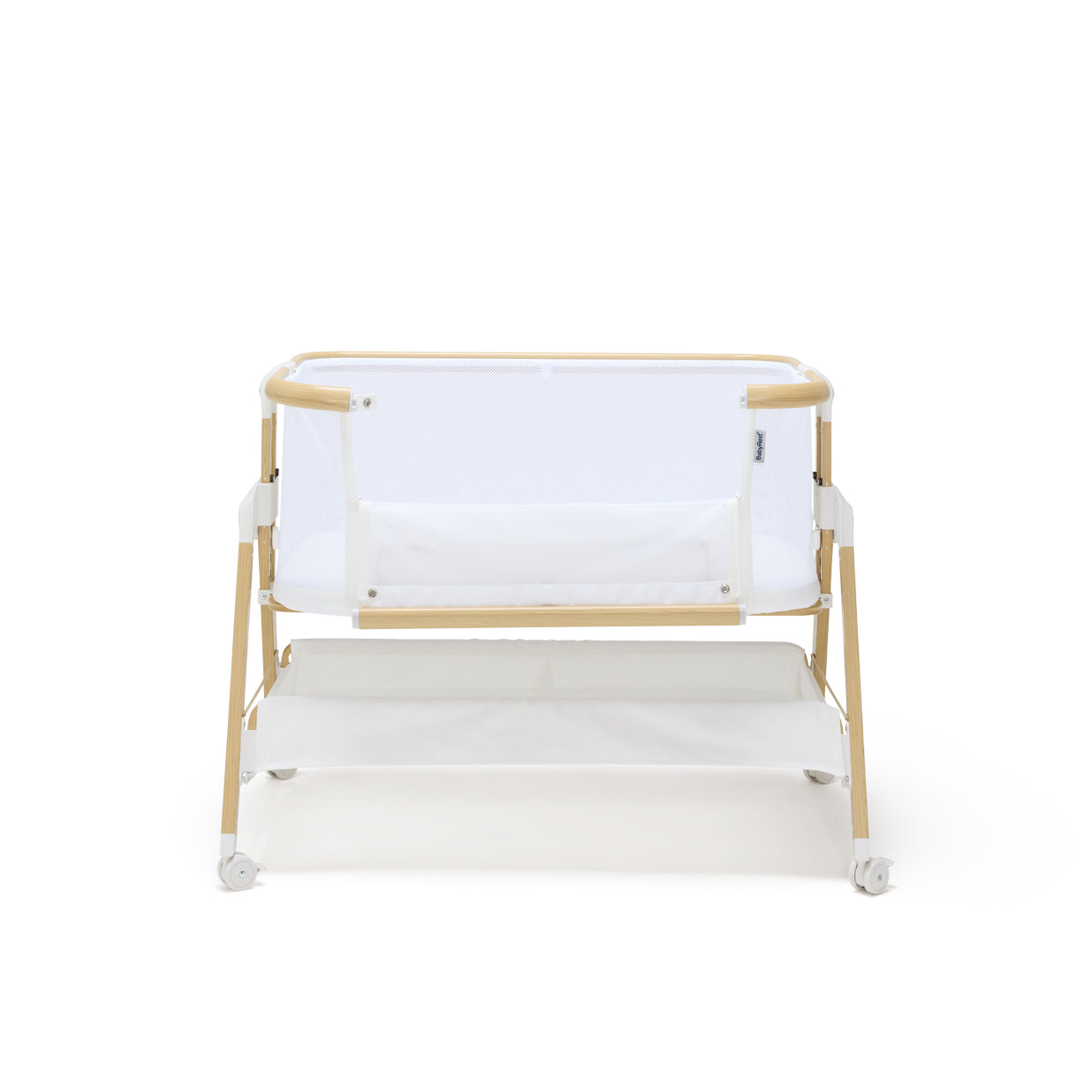 BabyRest Alfie² Bedside Bassinet - White/Natural