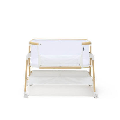 BabyRest Alfie² Bedside Bassinet - White/Natural