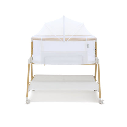 BabyRest Alfie² Bedside Bassinet - White/Natural