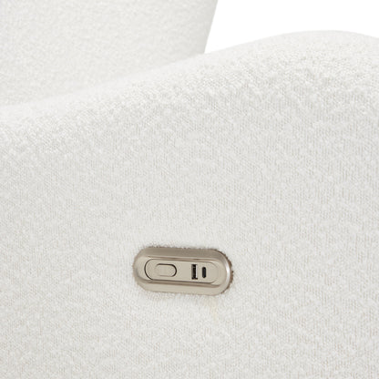 BabyRest Celeste Electric Nursery Chair - White Boucle