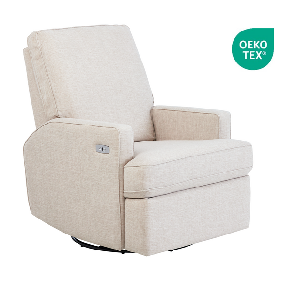 Henry Electric Recliner Glider Chair with USB in Eggshell