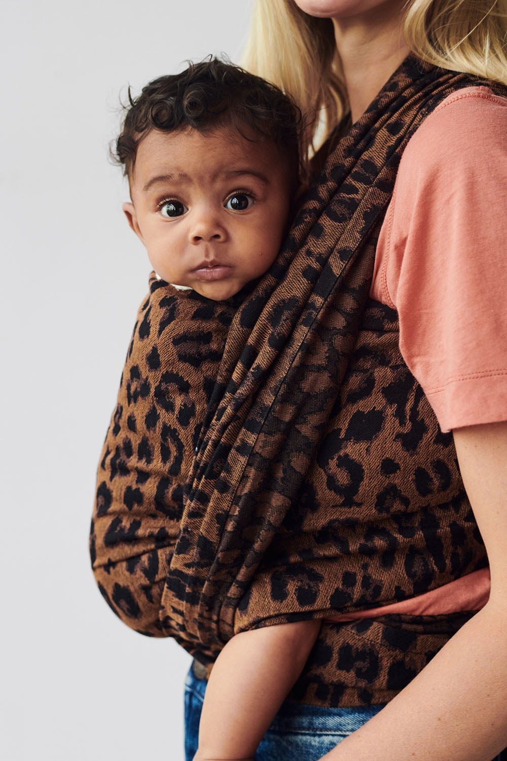 Antipoppe Baby Wrap Leopard Mania in cotton and cashmere